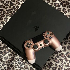 Sony Black Console PS4 with Metallic Pink Controller